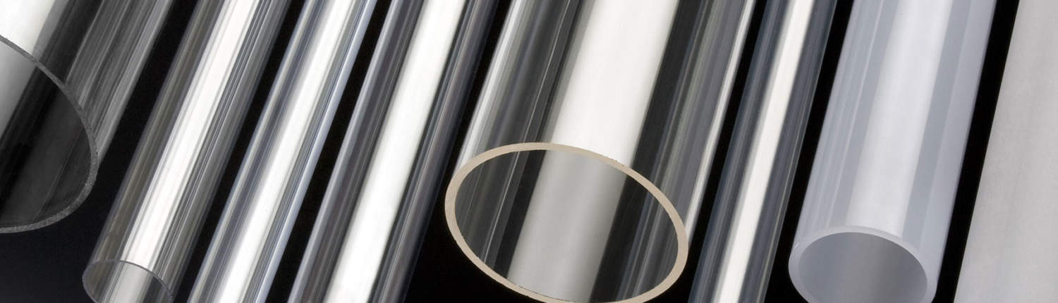 Tubi in plexiglass estrusi trasparenti da Ø 150 mm a 199 mm